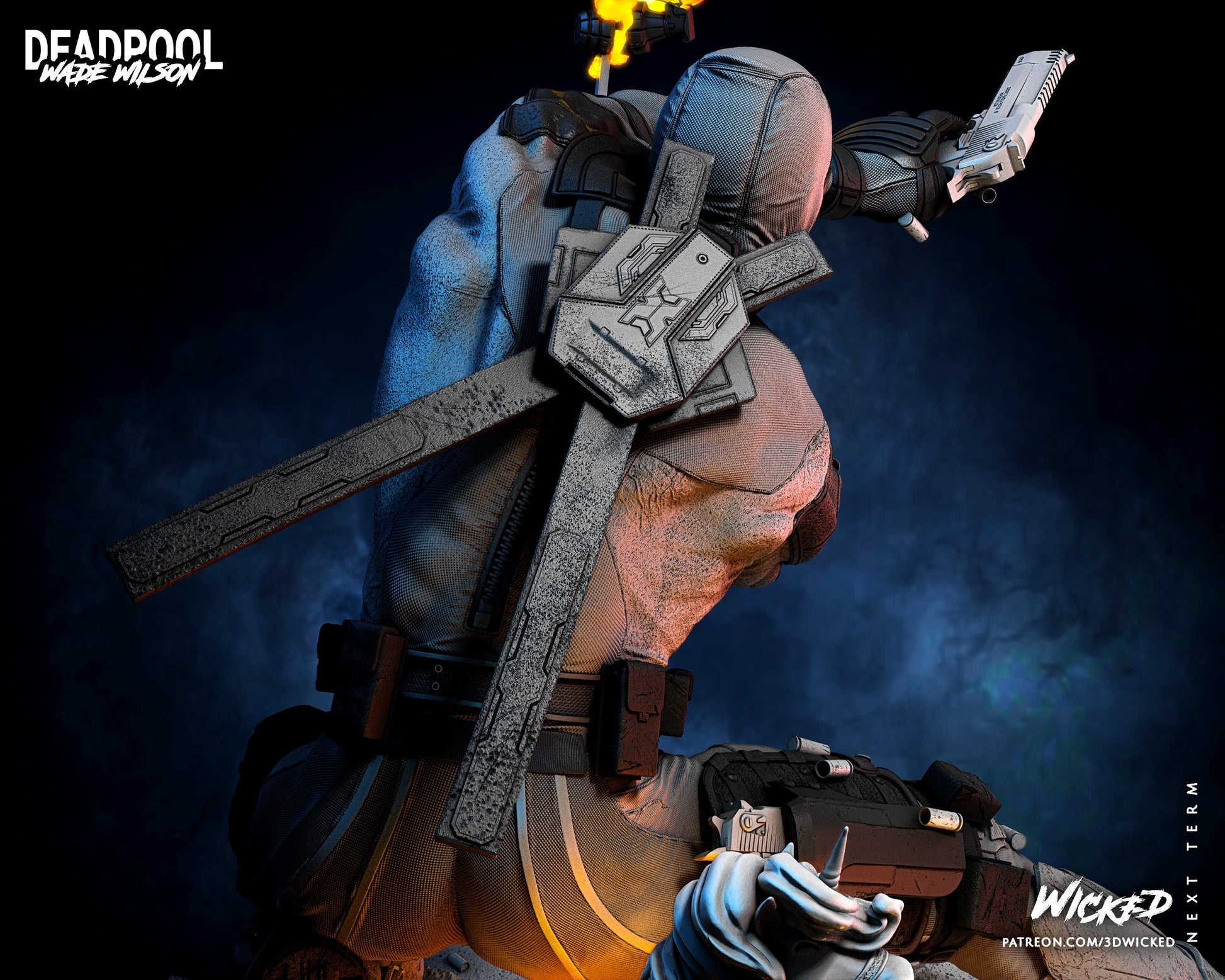 Deadpool - UNPAINTED - Wicked 3D