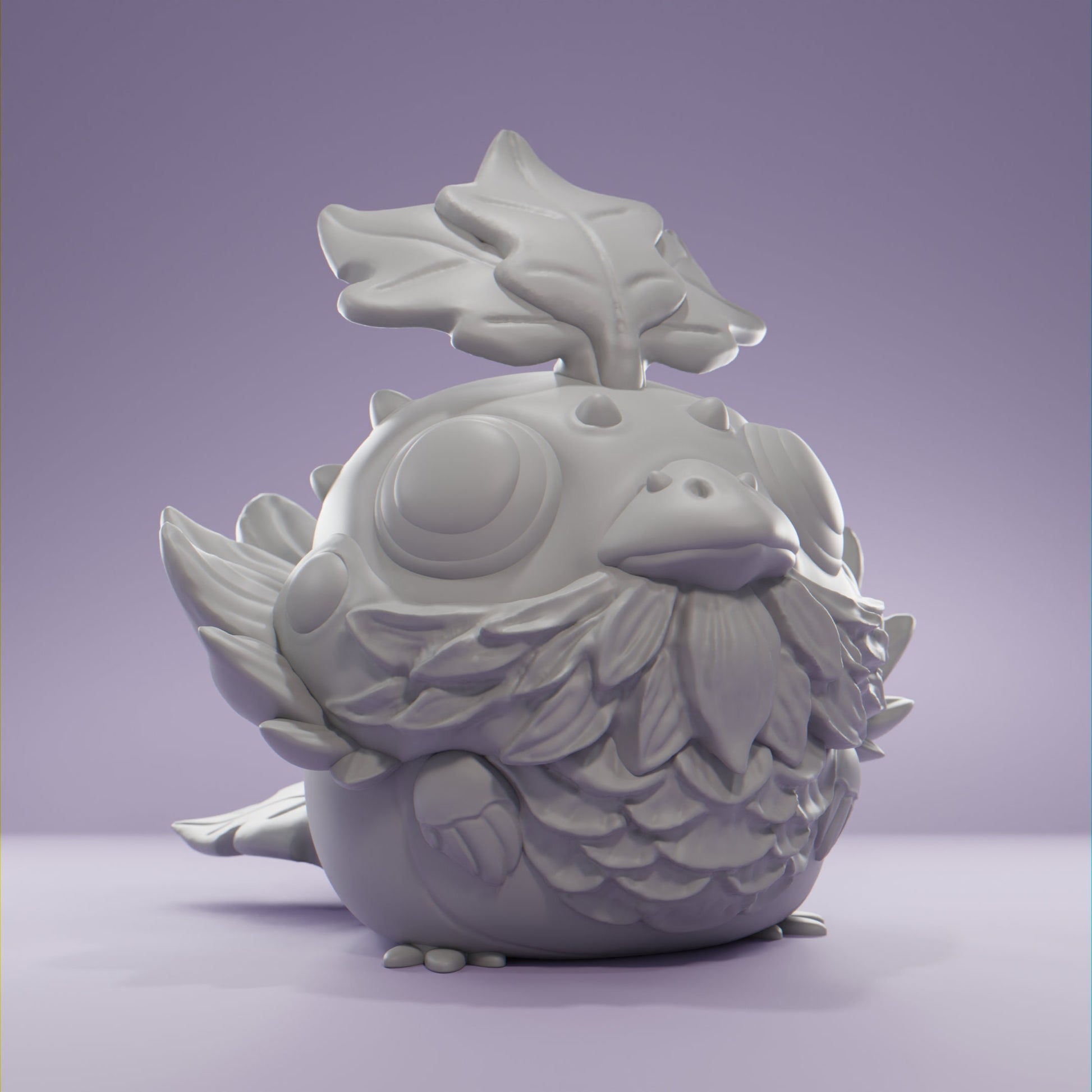 Leafy Bird - UNPAINTED - Grumpii Art Toy