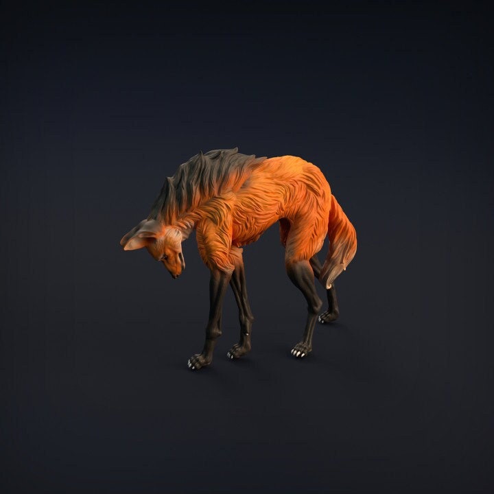 Maned Wolf- Animal Den Miniatures