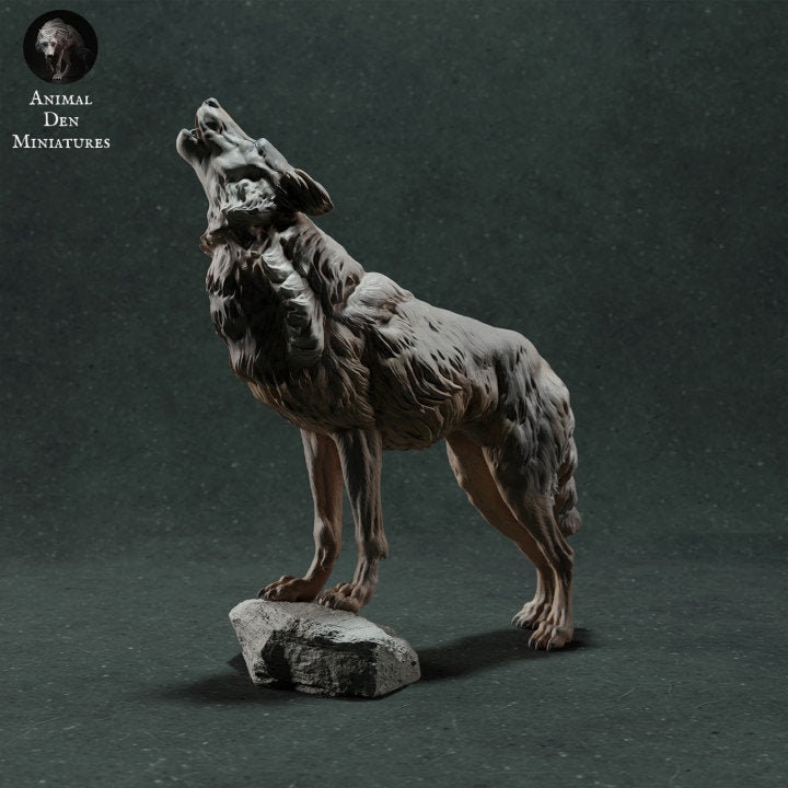 Howling Wolf - Animal Den Miniatures