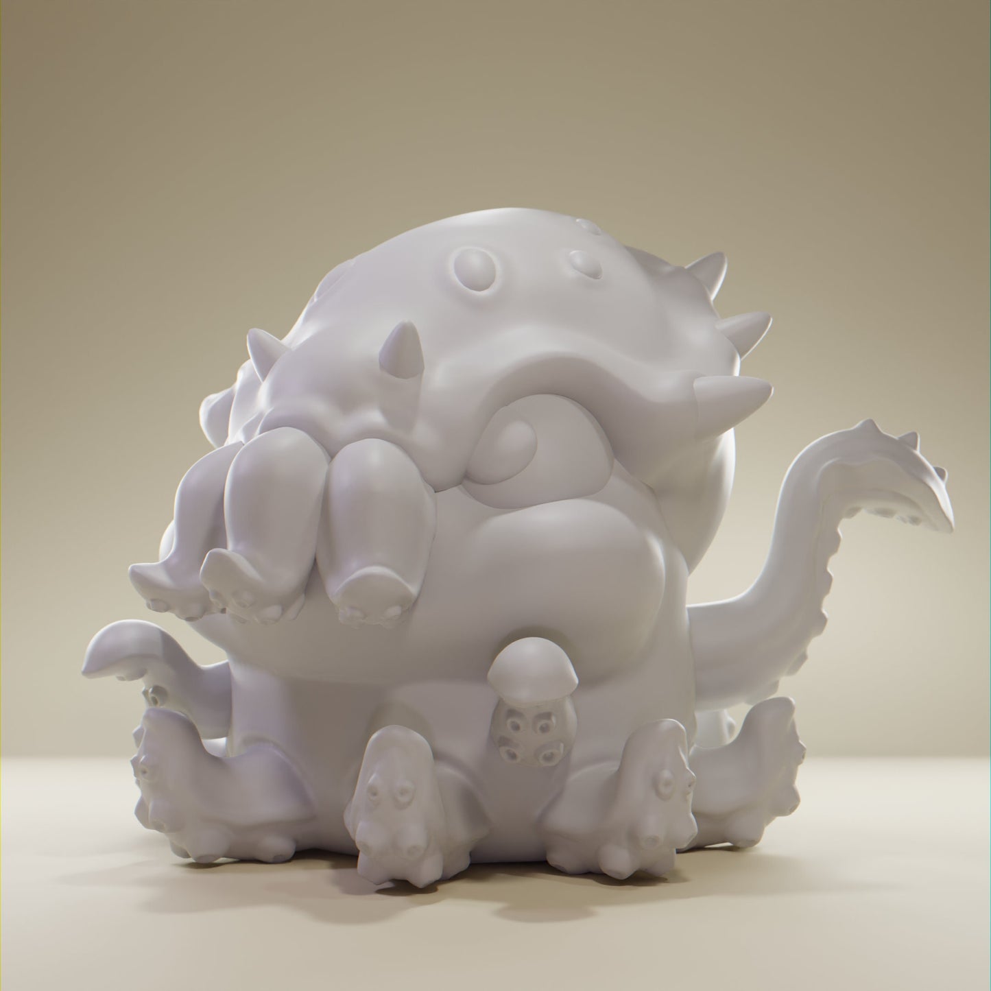 SquidOctopus - UNPAINTED - Grumpii Art Toy
