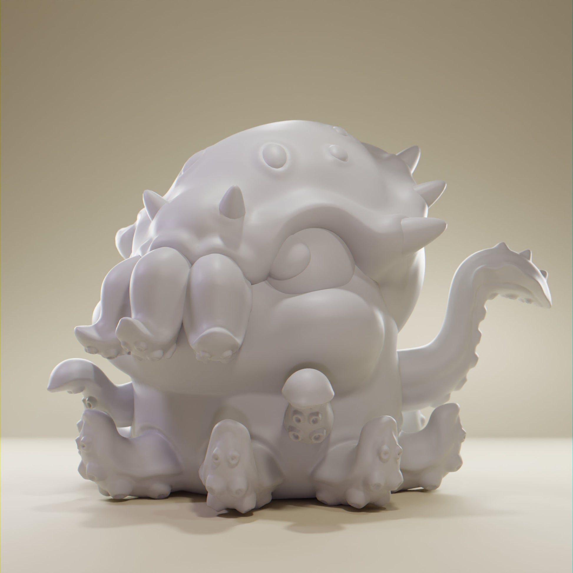 SquidOctopus - UNPAINTED - Grumpii Art Toy