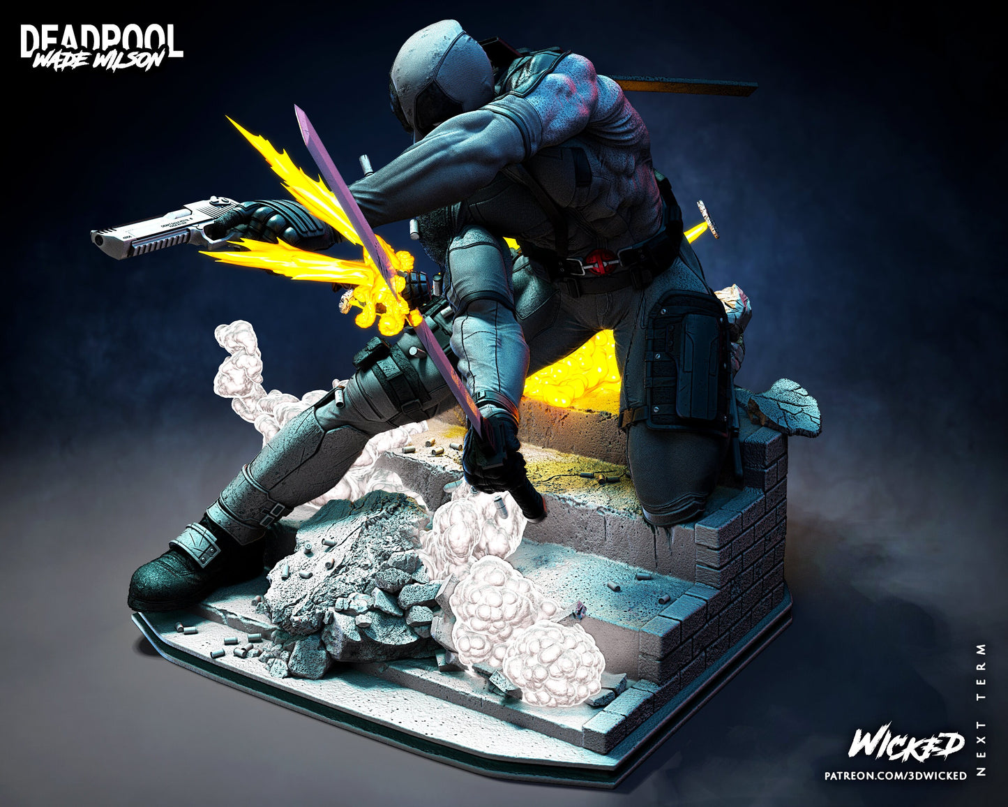 Deadpool - UNPAINTED - Wicked 3D