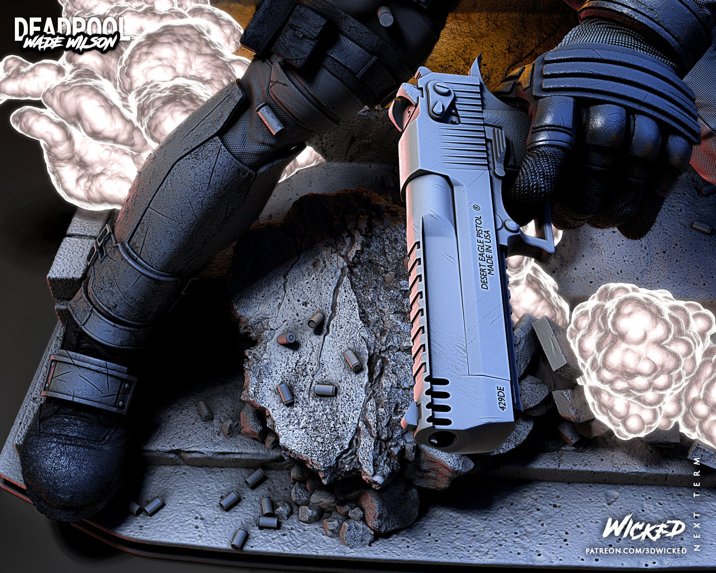 Deadpool - UNPAINTED - Wicked 3D