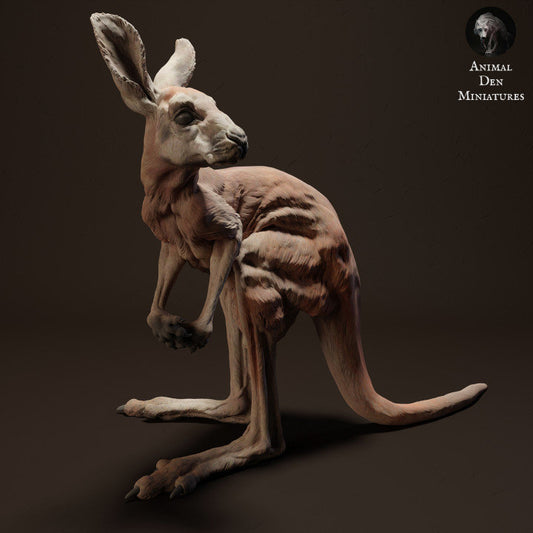 Red Kangaroo Joey - UNPAINTED - Animal Den Miniatures