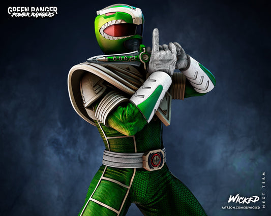Green Power Ranger - UNPAINTED - Wicked 3D Models