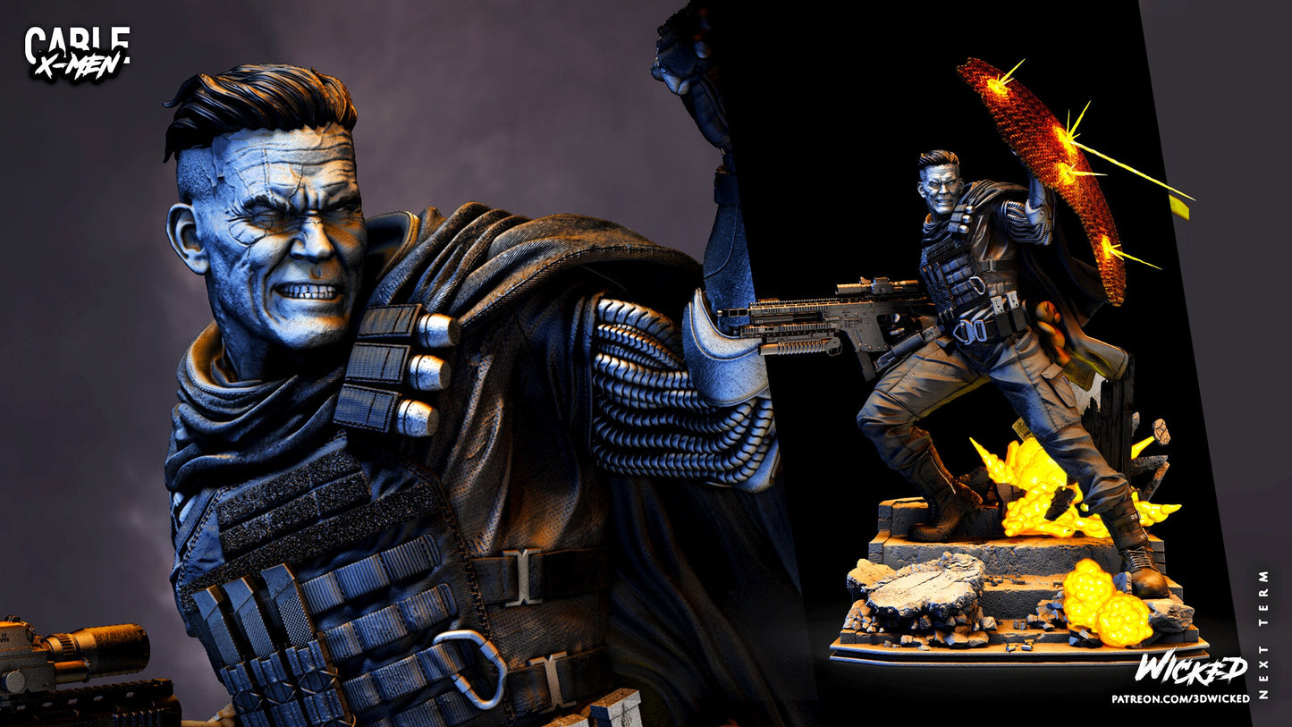 Cable - Xmen - Wicked 3D Models