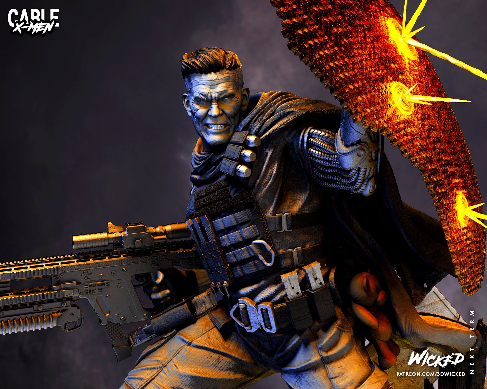 Cable - Xmen - Wicked 3D Models