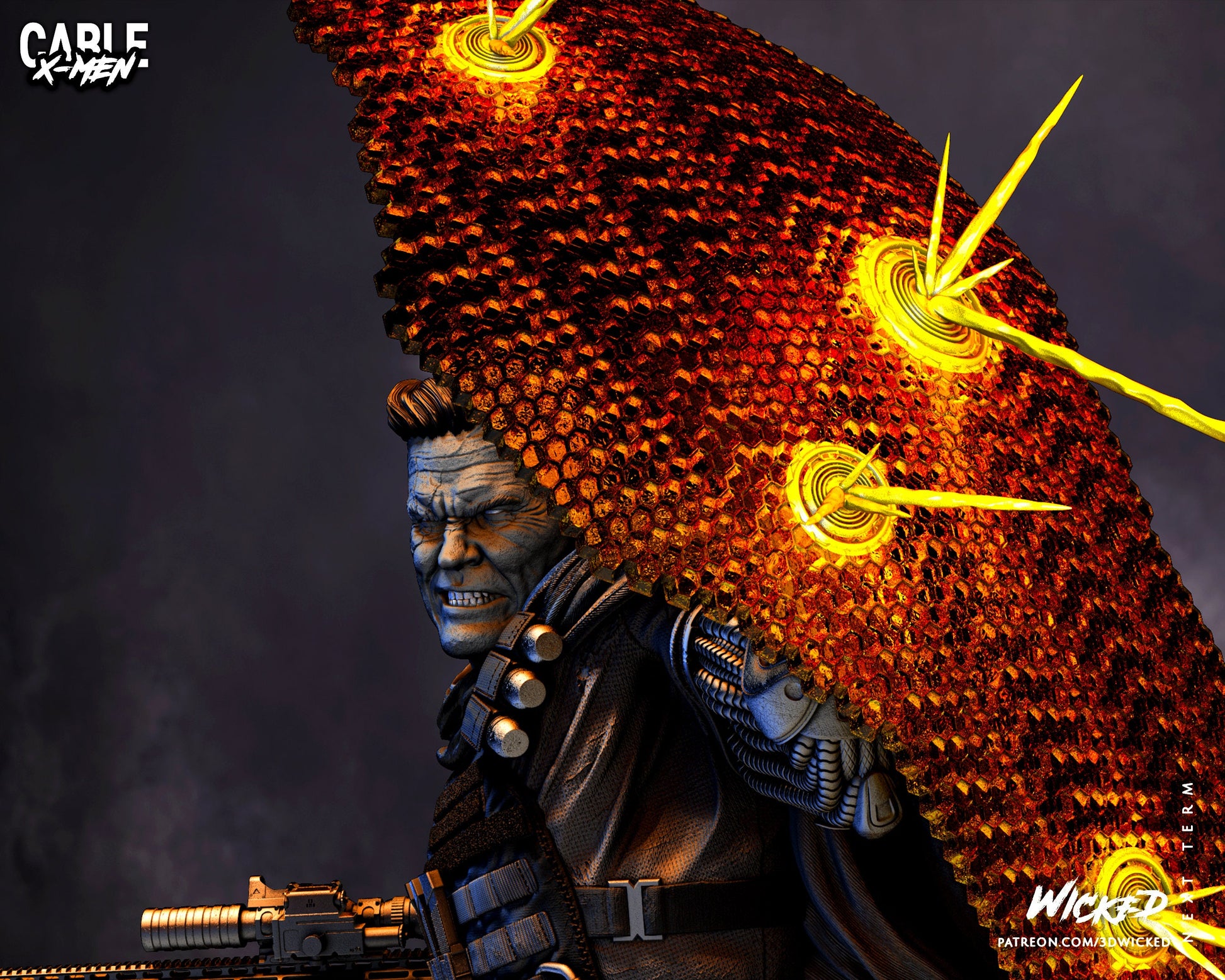 Cable - Xmen - Wicked 3D Models