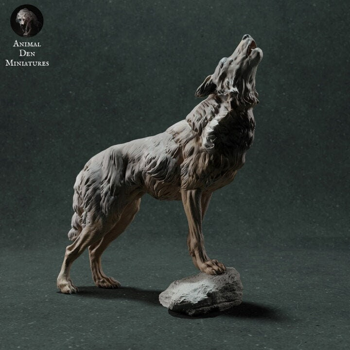 Howling Wolf - Animal Den Miniatures