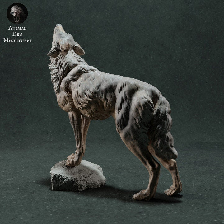 Howling Wolf - Animal Den Miniatures