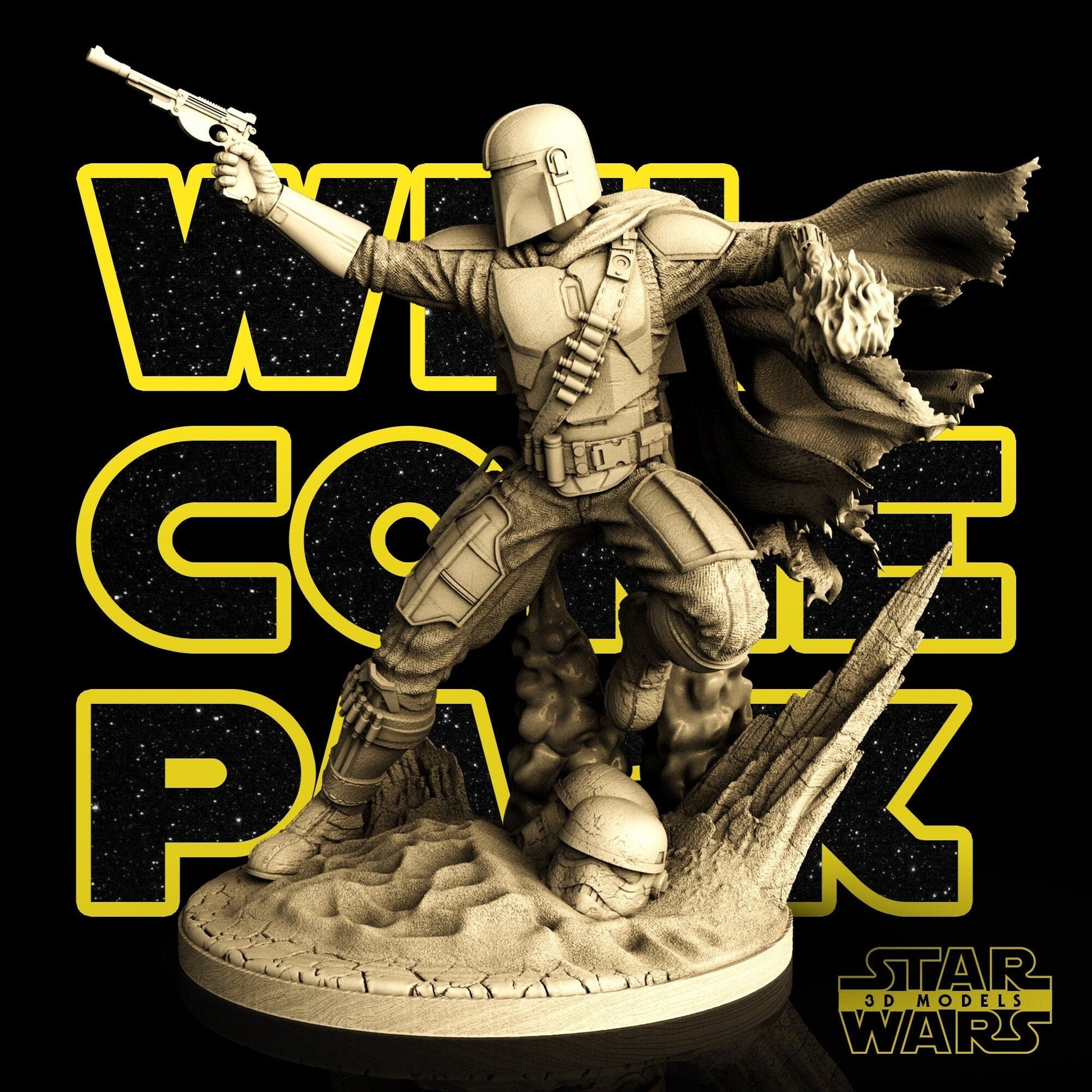 Mandalorian - Mando Promo - Star Wars 3D Models
