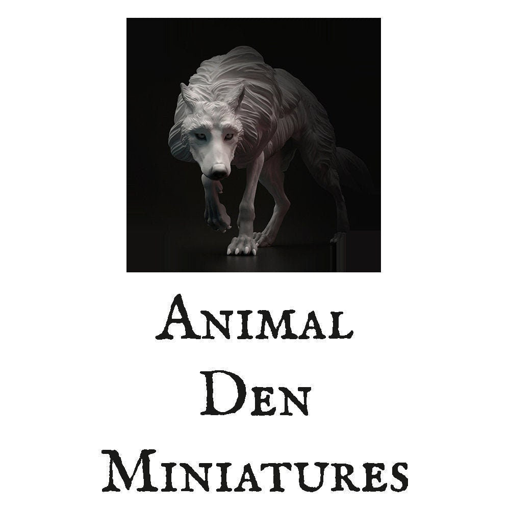 Amur Leopard Cub - UNPAINTED 3D Resin Figure - Animal Den Miniatures