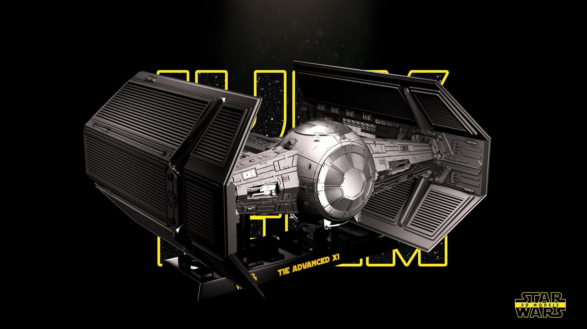 Tie Advanced X1 - Star Wars 3D Models