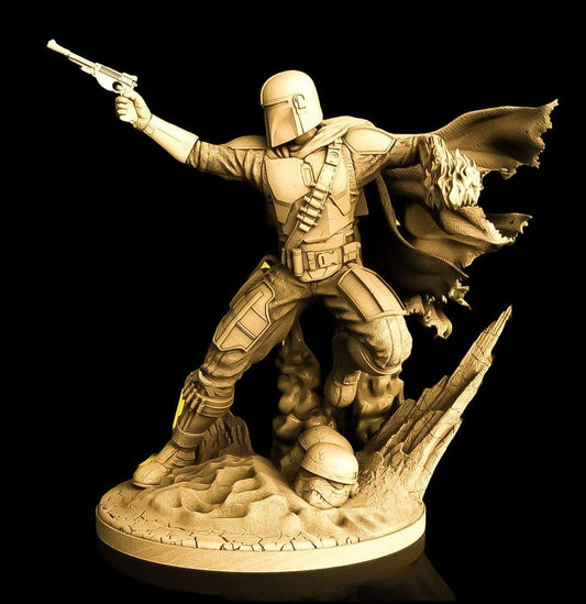 Mandalorian - Mando Promo UNPAINTED FAN ART - Star Wars 3D Models