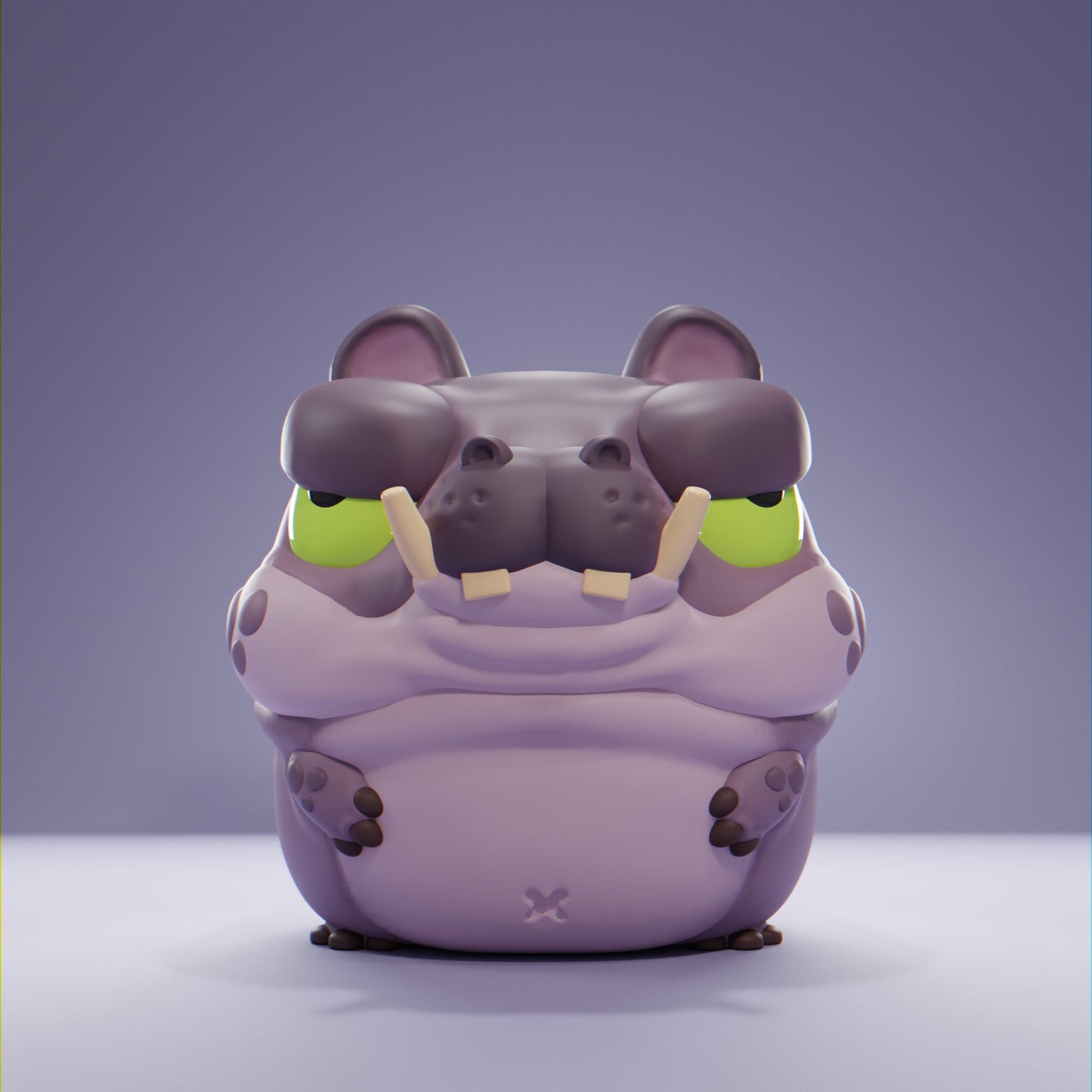 Hippo - UNPAINTED - Grumpii Art Toy