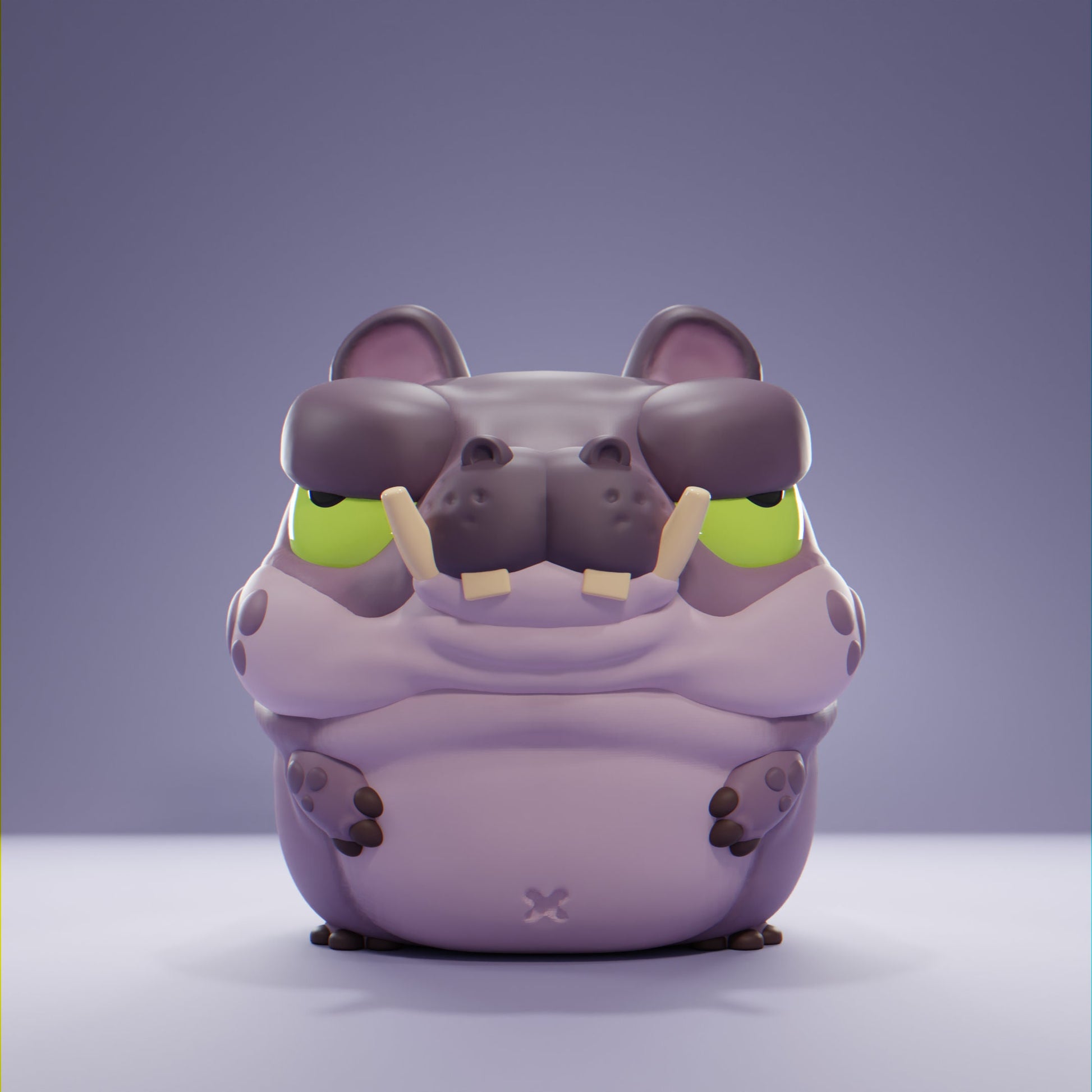 Hippo - UNPAINTED - Grumpii Art Toy
