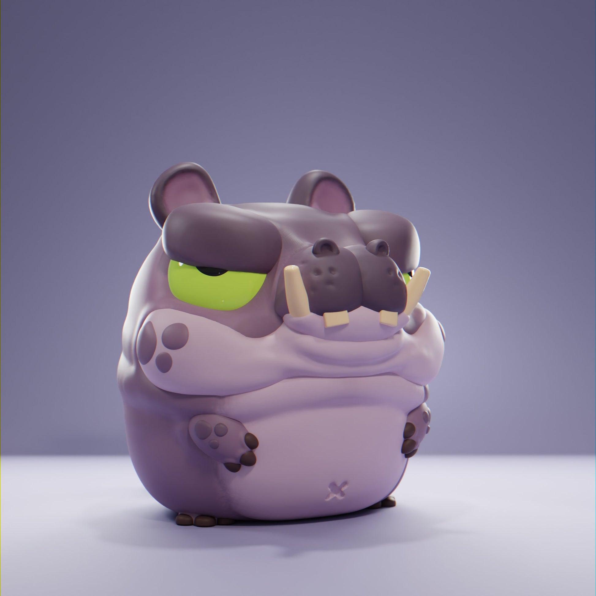 Hippo - UNPAINTED - Grumpii Art Toy