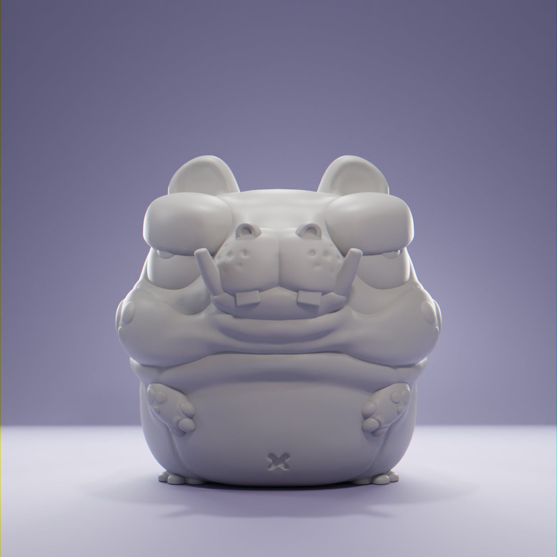 Hippo - UNPAINTED - Grumpii Art Toy