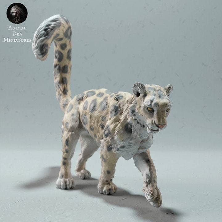Snow Leopard - UNPAINTED - Animal Den Miniatures