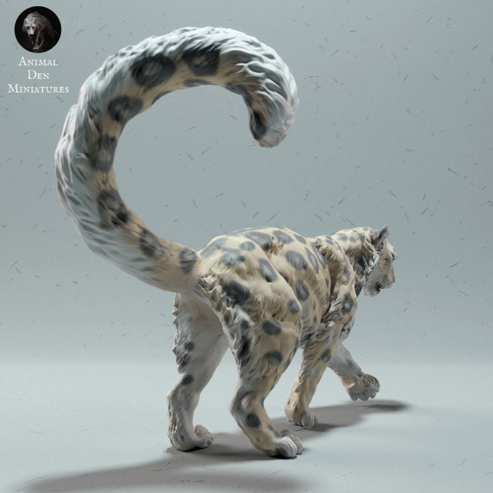 Snow Leopard - UNPAINTED - Animal Den Miniatures