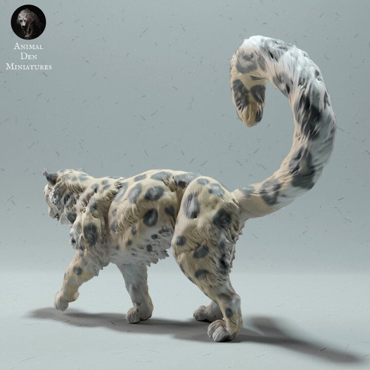 Snow Leopard - UNPAINTED - Animal Den Miniatures