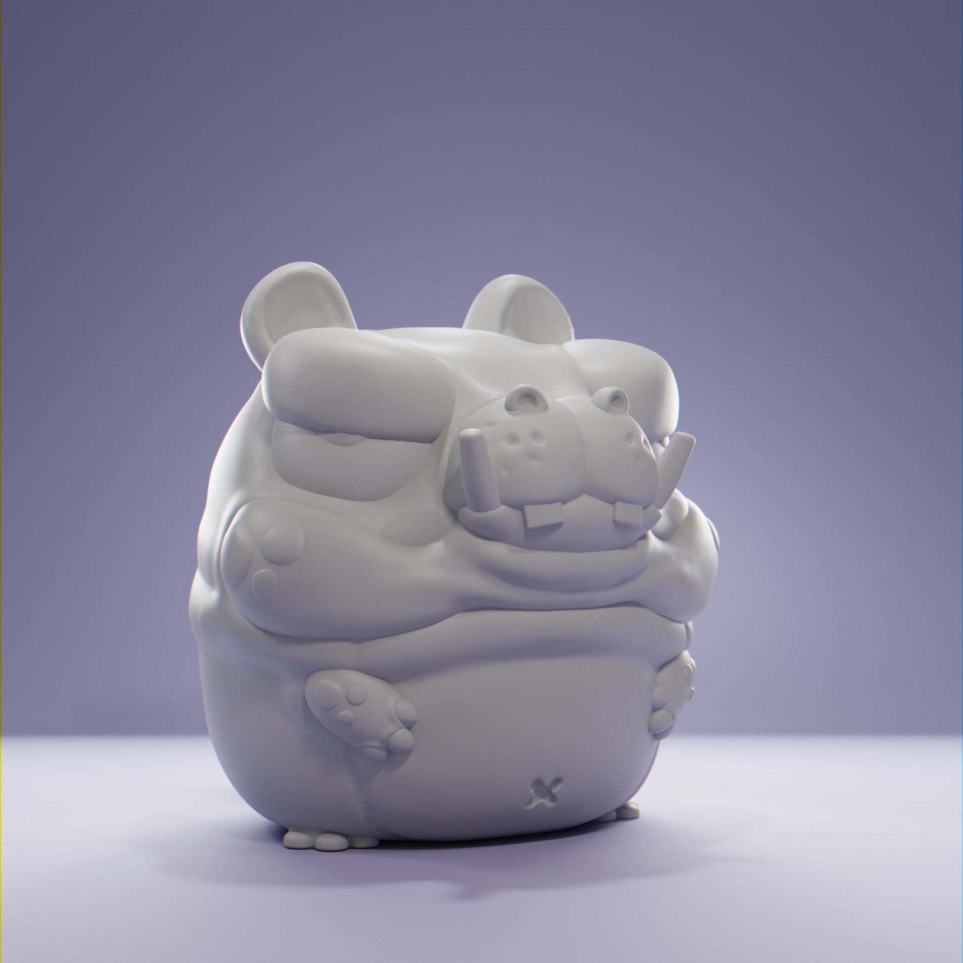 Hippo - UNPAINTED - Grumpii Art Toy