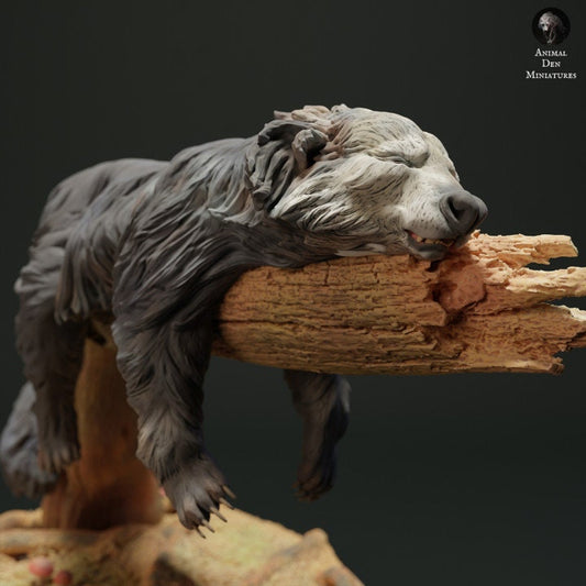 Binturong Sleeping - UNPAINTED - Animal Den Miniatures
