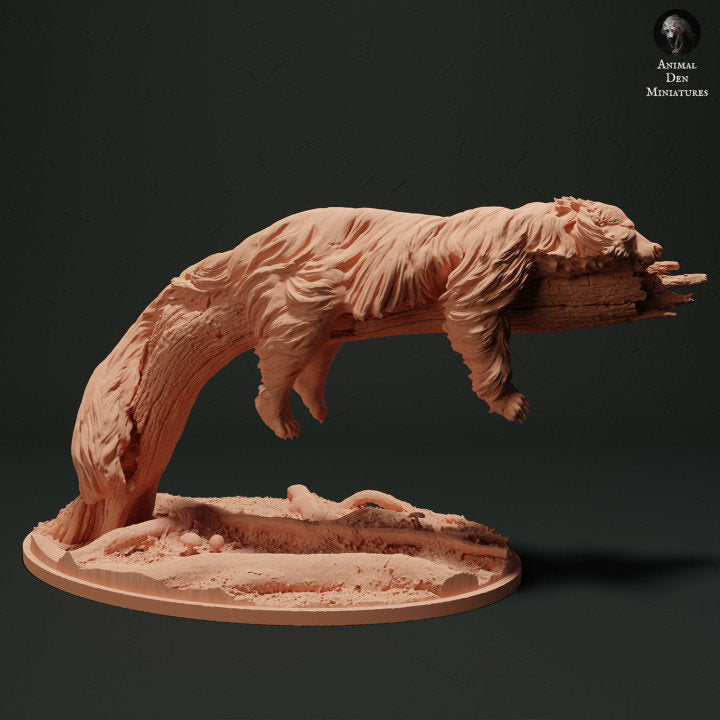 Binturong Sleeping - UNPAINTED - Animal Den Miniatures