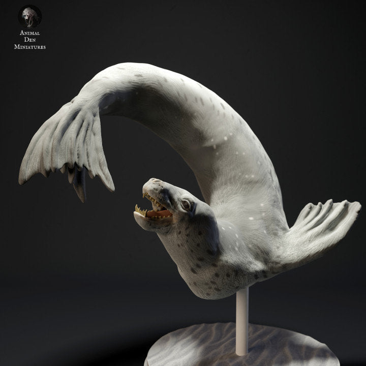 Leopard Seal Swim - UNPAINTED - Animal Den Miniatures