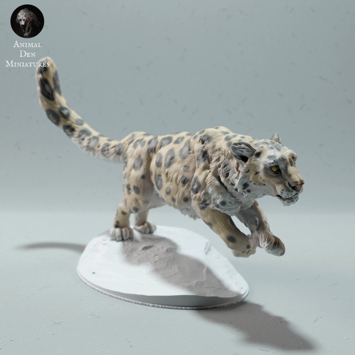 Snow Leopard - UNPAINTED - Animal Den Miniatures