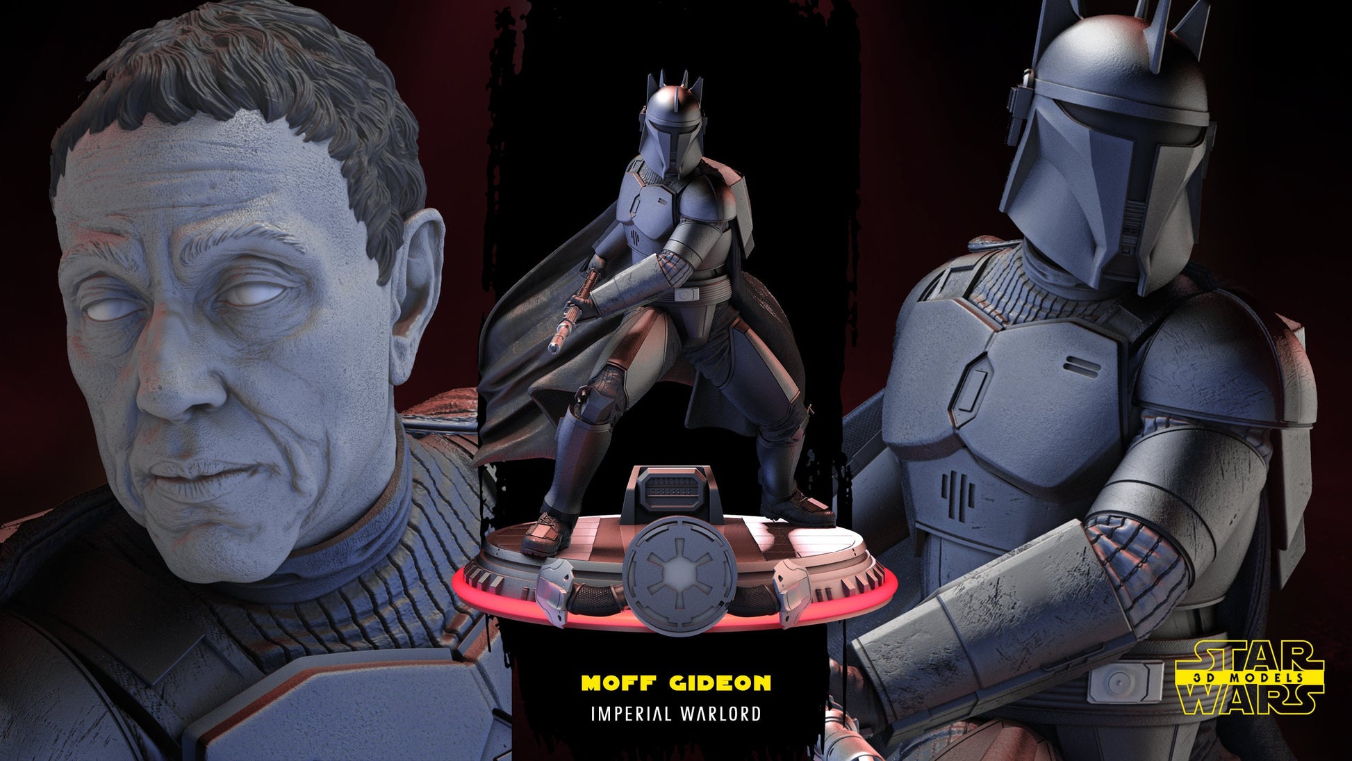 Moff Gideon - Star Wars 3D Models