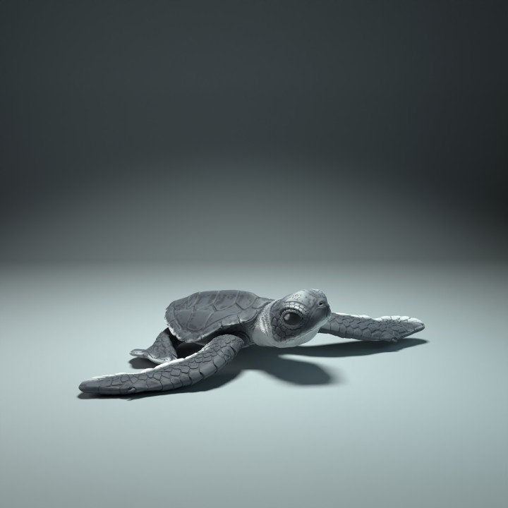 Baby Sea Turtle - UNPAINTED - Animal Den Miniatures