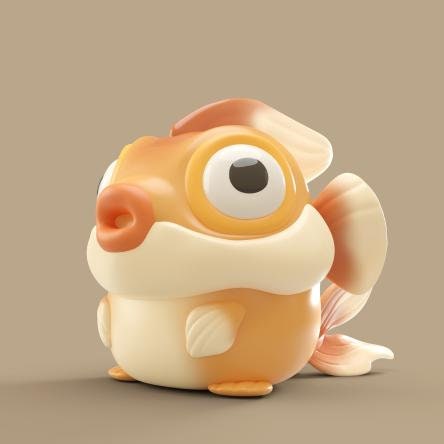 Gold Fish - UNPAINTED - Grumpii Art Toy