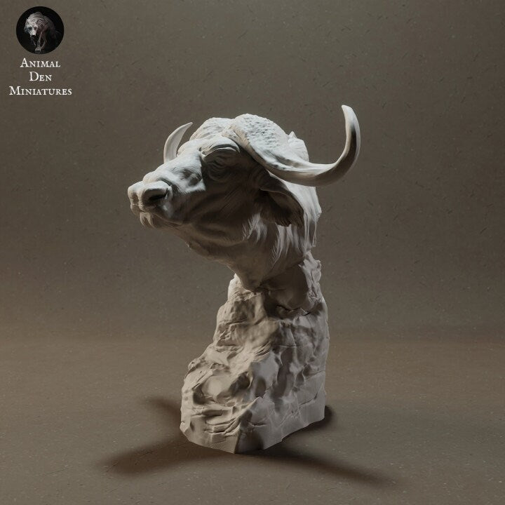 Cape Buffalo Bust - Animal Den Miniatures