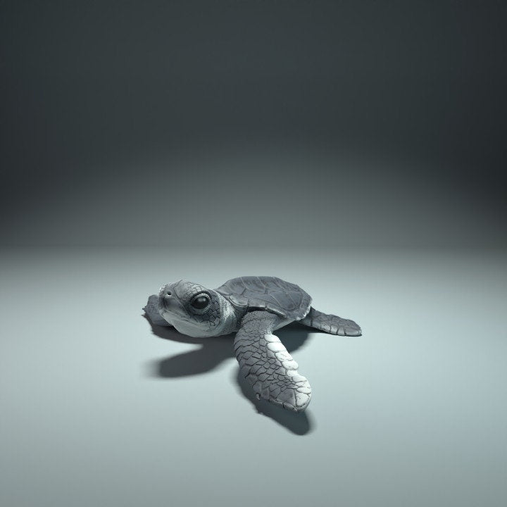 Baby Sea Turtle - UNPAINTED - Animal Den Miniatures