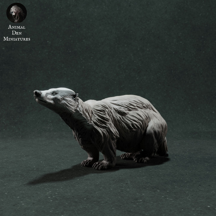 European Badger - UNPAINTED - Animal Den Miniatures