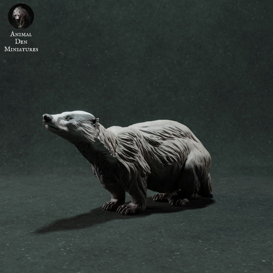 European Badger - UNPAINTED - Animal Den Miniatures