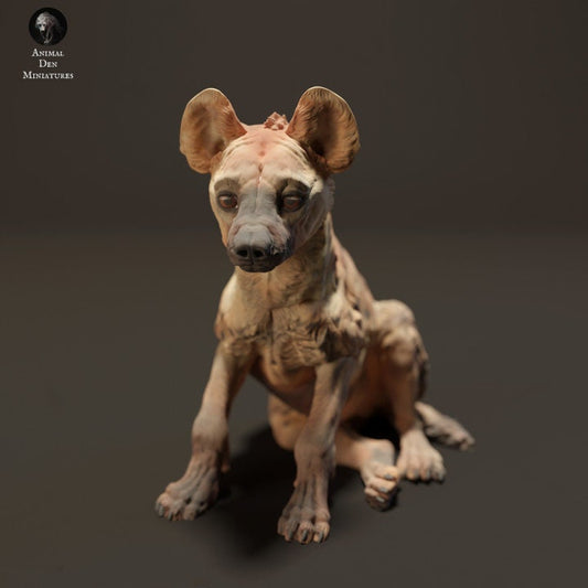 Spotted Hyena Pup - UNPAINTED - Animal Den Miniatures