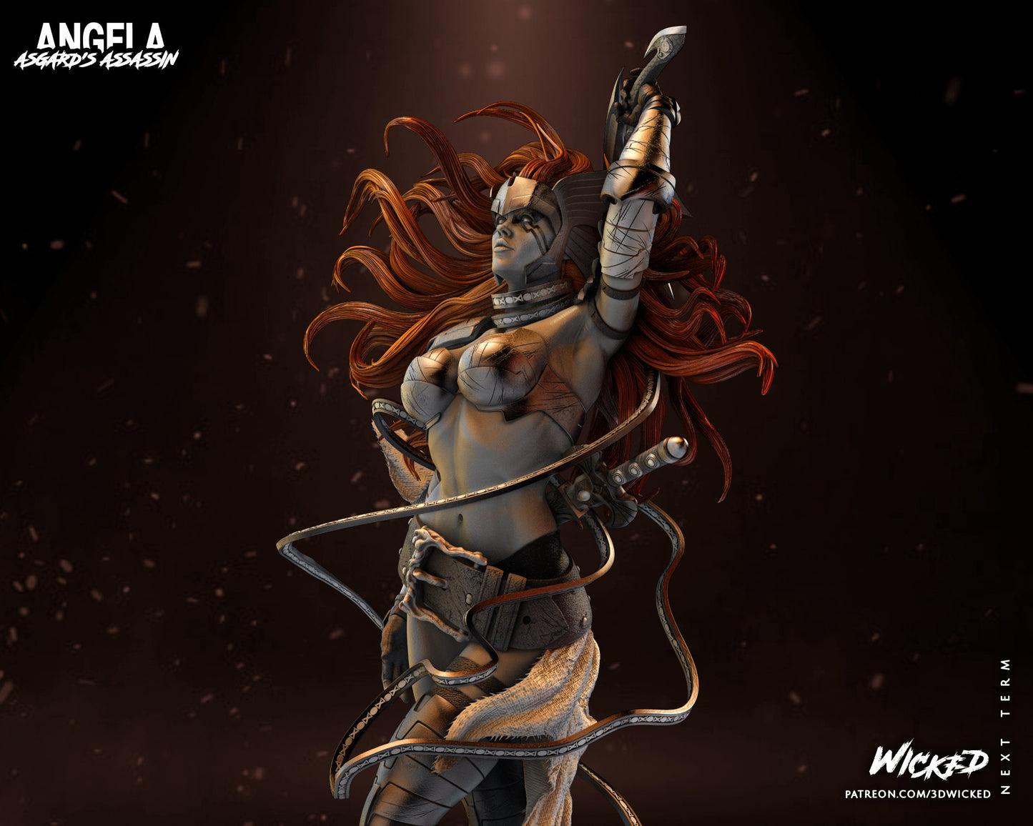 Angela - UNPAINTED - Wicked 3D Models