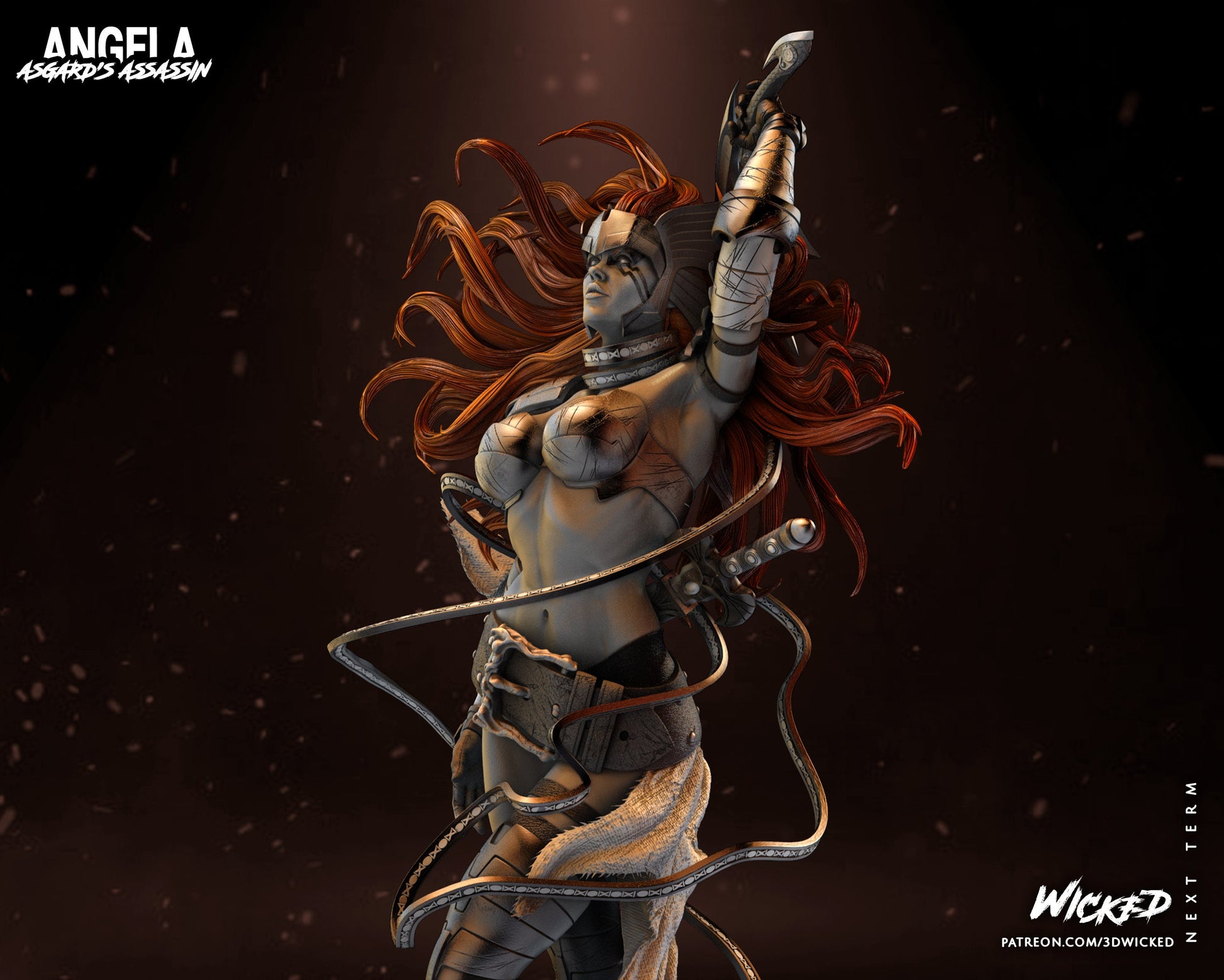 Angela - UNPAINTED - Wicked 3D Models