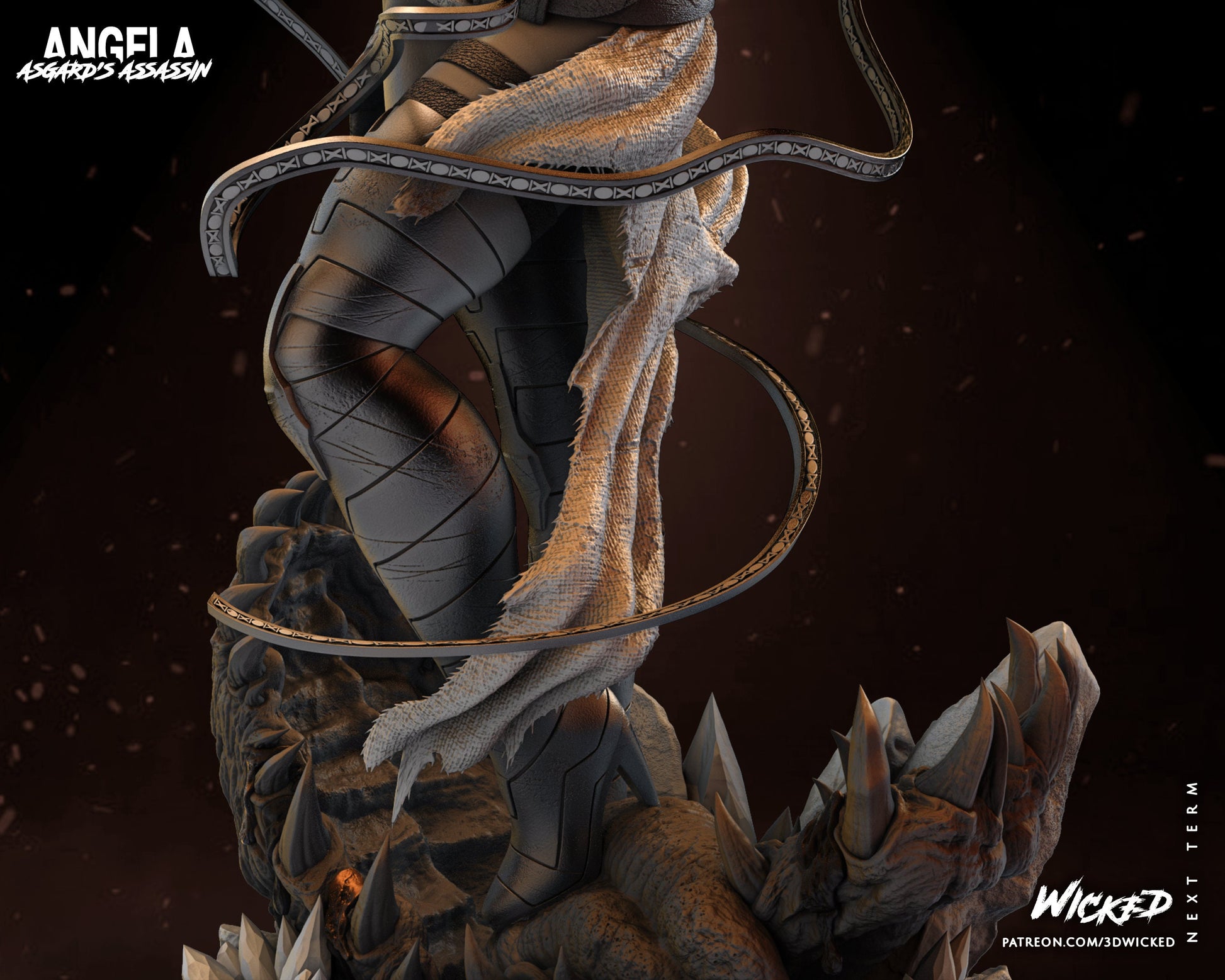Angela - UNPAINTED - Wicked 3D Models