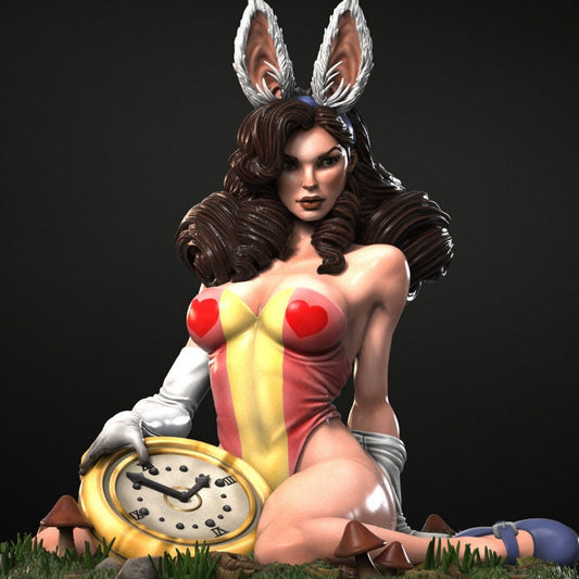 White Rabbit Pinup - UNPAINTED - Siryll Art