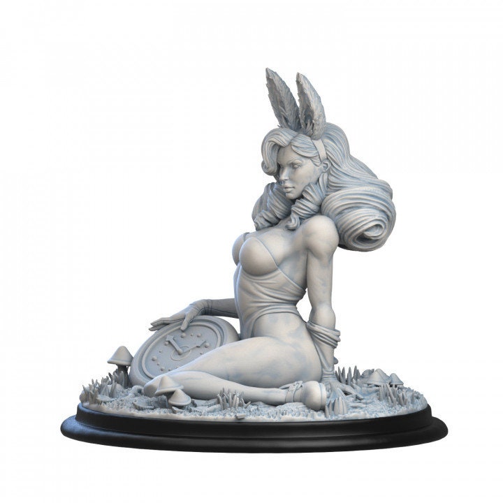 White Rabbit Pinup - UNPAINTED - Siryll Art