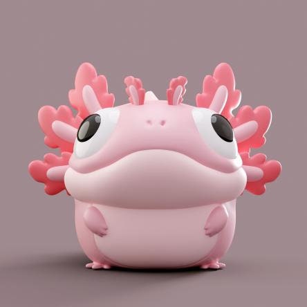Axolotl - UNPAINTED - Grumpii Art Toy