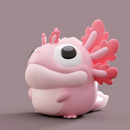 Axolotl - UNPAINTED - Grumpii Art Toy