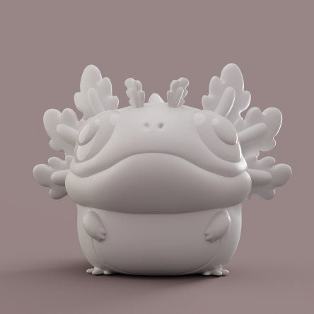 Axolotl - UNPAINTED - Grumpii Art Toy