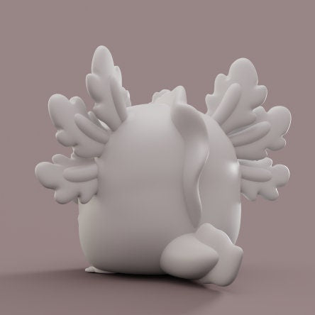Axolotl - UNPAINTED - Grumpii Art Toy