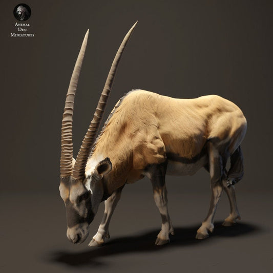Gemsbok Grazing - UNPAINTED - Animal Den Miniatures