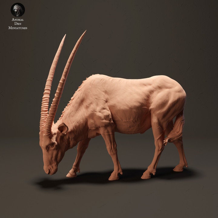 Gemsbok Grazing - UNPAINTED - Animal Den Miniatures